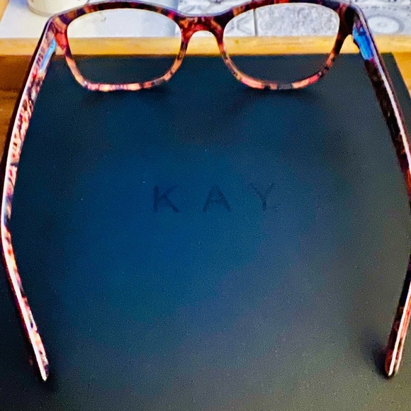 Hard Candy Red, Patterned Eyeglass Frame. Rx-able. - Picture 2 of 4